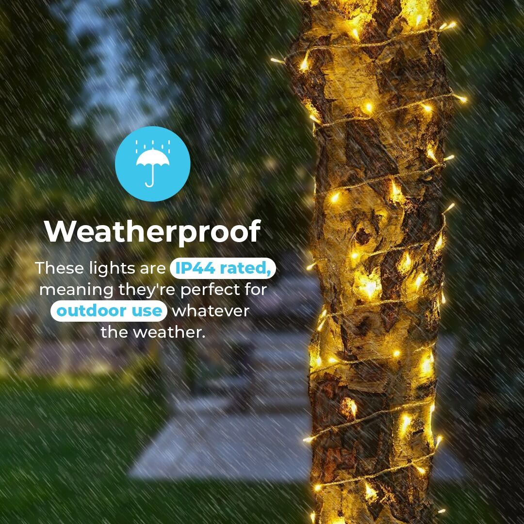 5m Warm White Fairy Lights, Connectable, 50 LEDs, Clear Cable image 5