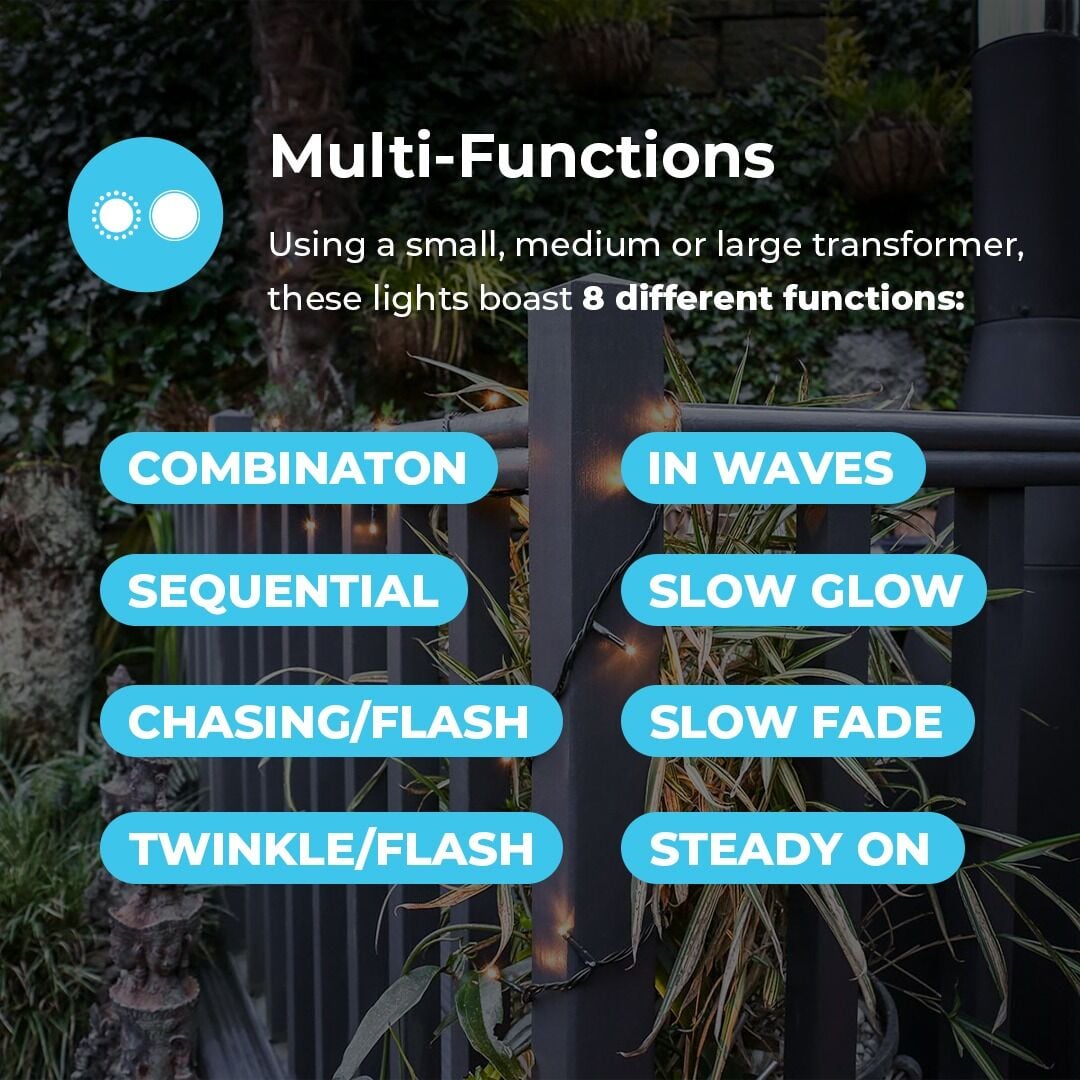 5m Vintage Warm White Fairy Lights, Connectable, 50 LEDs, Dark Green Cable image 7