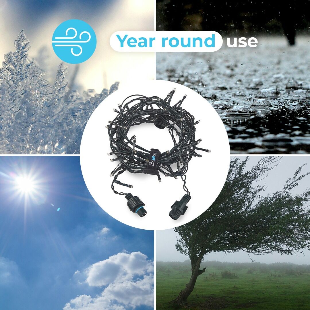 5m Purple Fairy Lights, Connectable, 50 LEDs, Dark Green Cable image 8