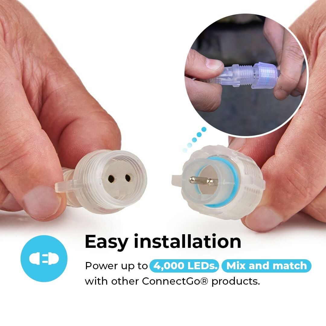 ConnectGo 5m Icicle Light, 200 Red and White LEDs, Clear Cable image 6