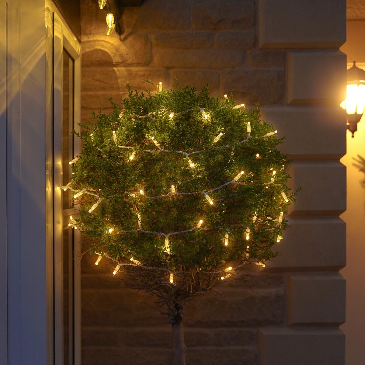 ConnectGo® 10m 100 Warm White LEDs Connectable Outdoor Fairy Lights Clear Cable image 8