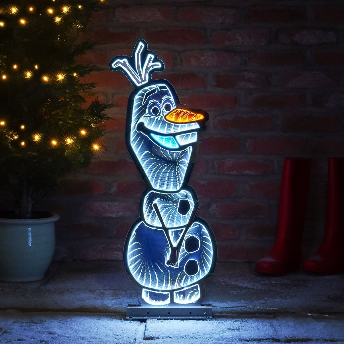 63cm Outdoor ©Disney Christmas Decoration Infinity Mirror Olaf image 3
