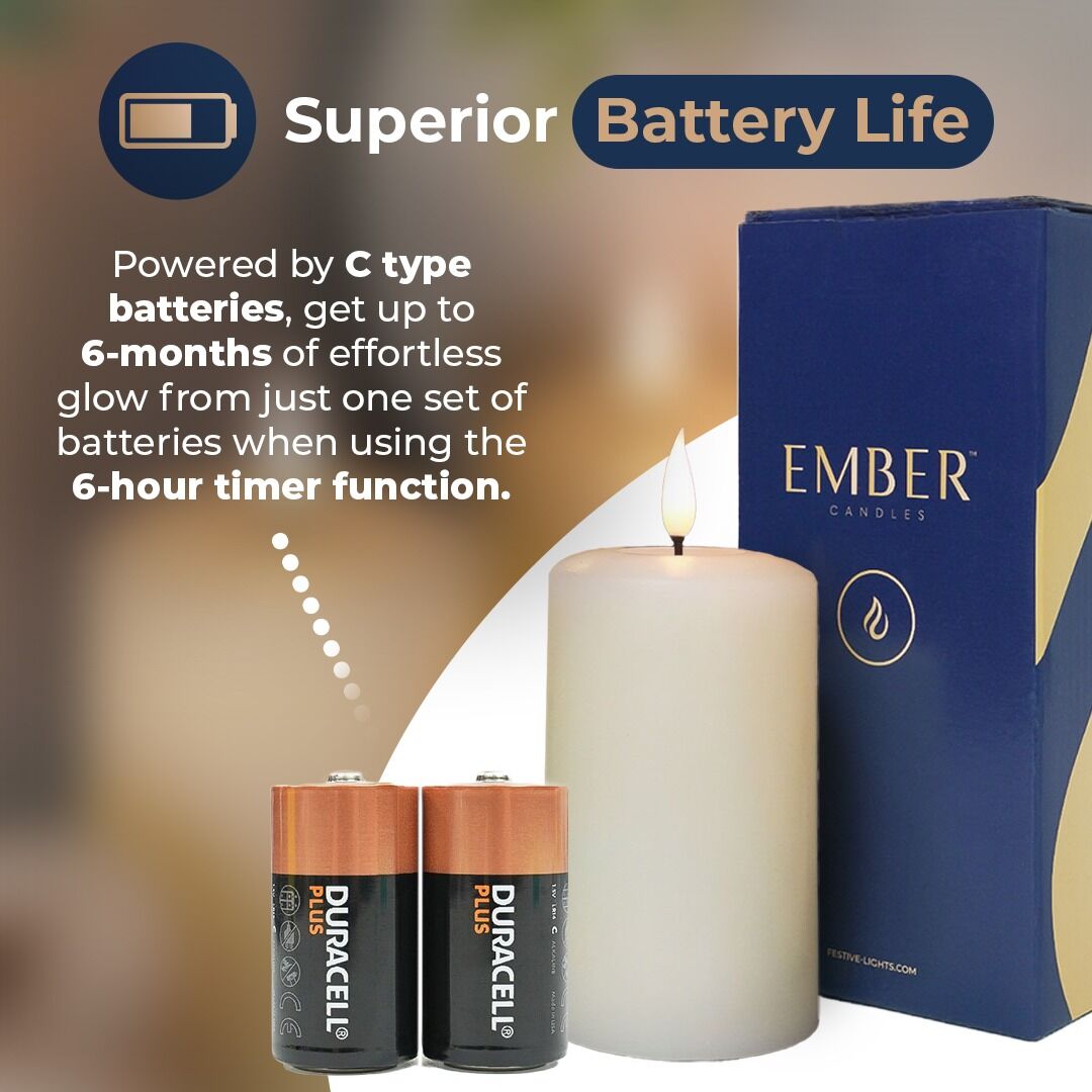 Ember™ Signature Ivory LED Candle 10cm image 5