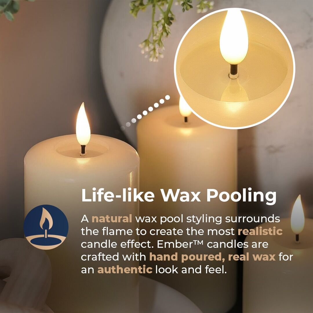 Ember™ Signature Ivory LED Candle 10cm image 6