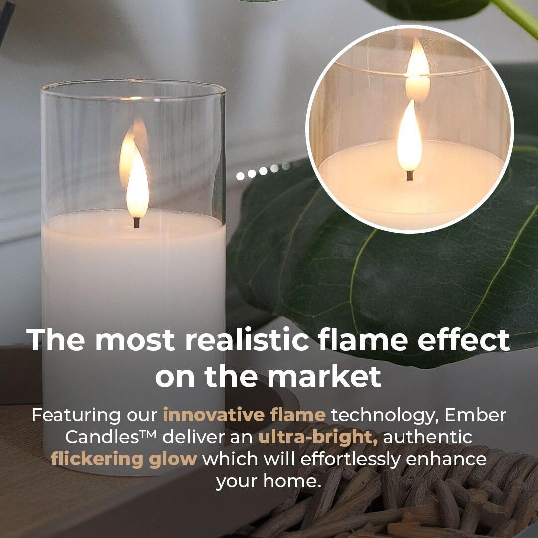 Ember™ Glass Hurricane LED Candle image 4