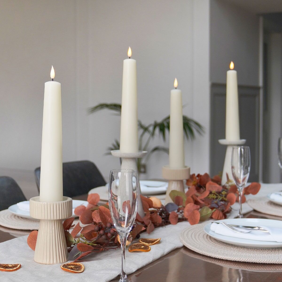 Ember™ Ivory LED Taper Candle 26cm image 3