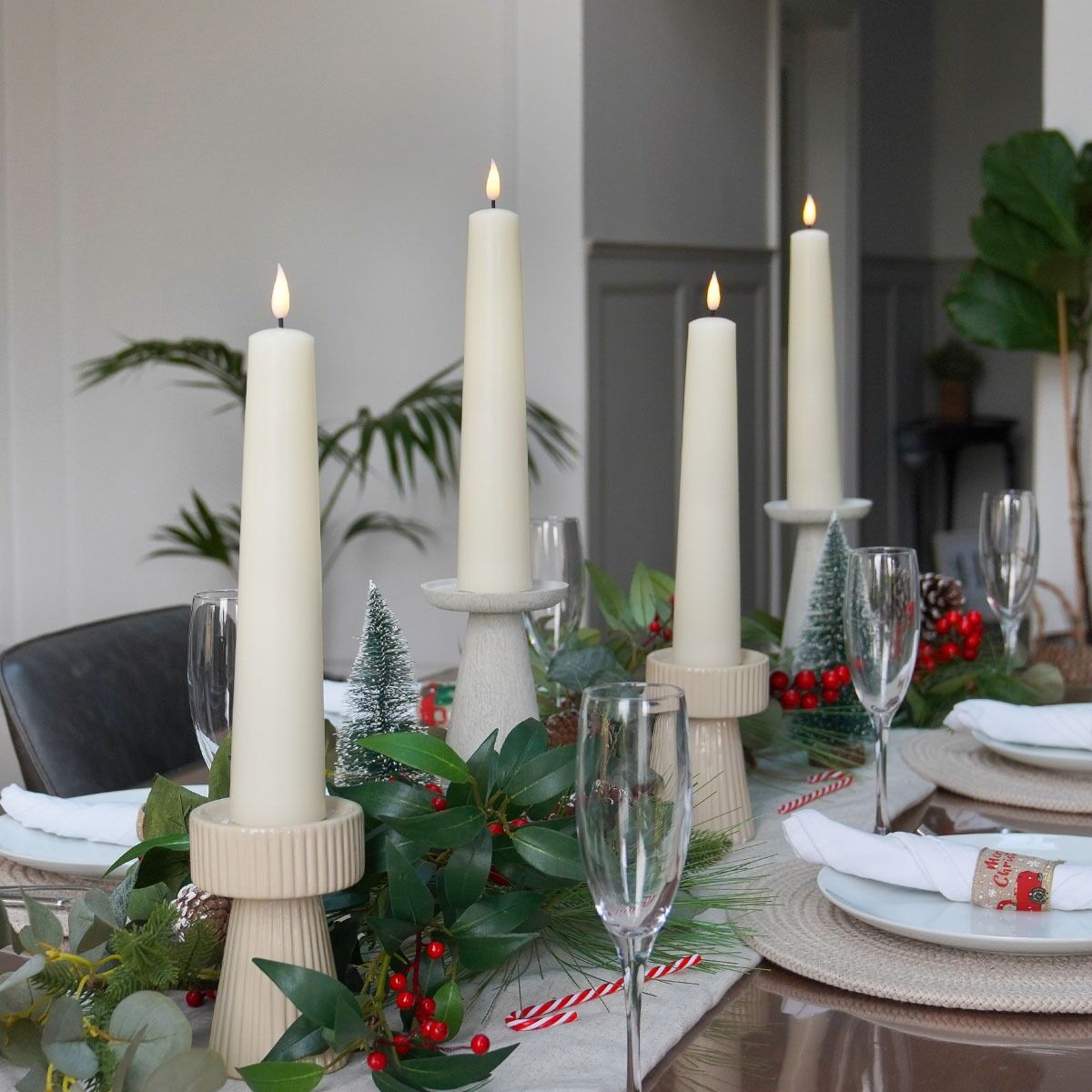 Ember™ Ivory LED Taper Candle 26cm image 5