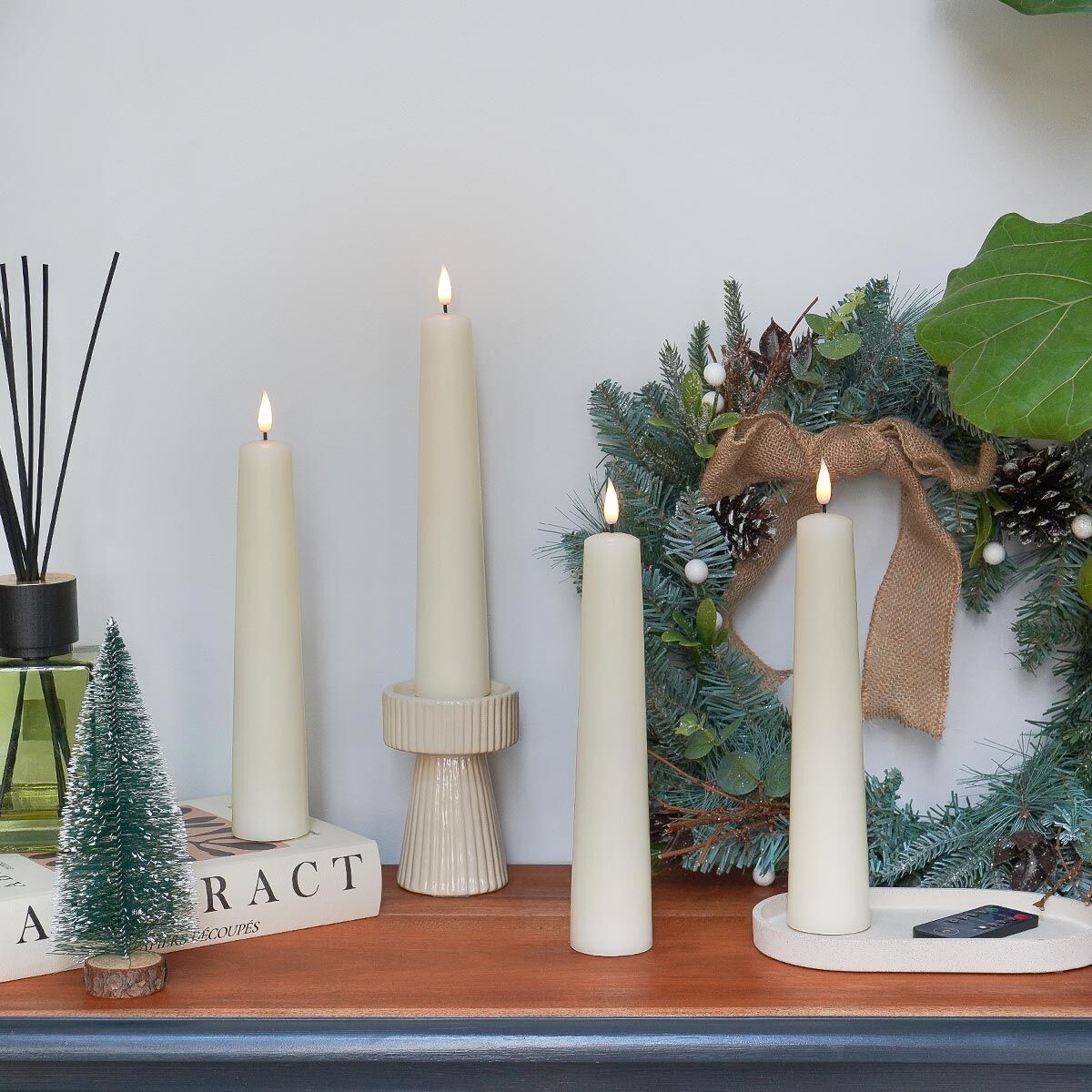 Ember™ Ivory LED Taper Candle 26cm image 4