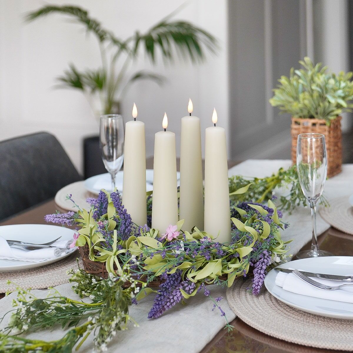 Ember™ Ivory LED Taper Candle 26cm image 6