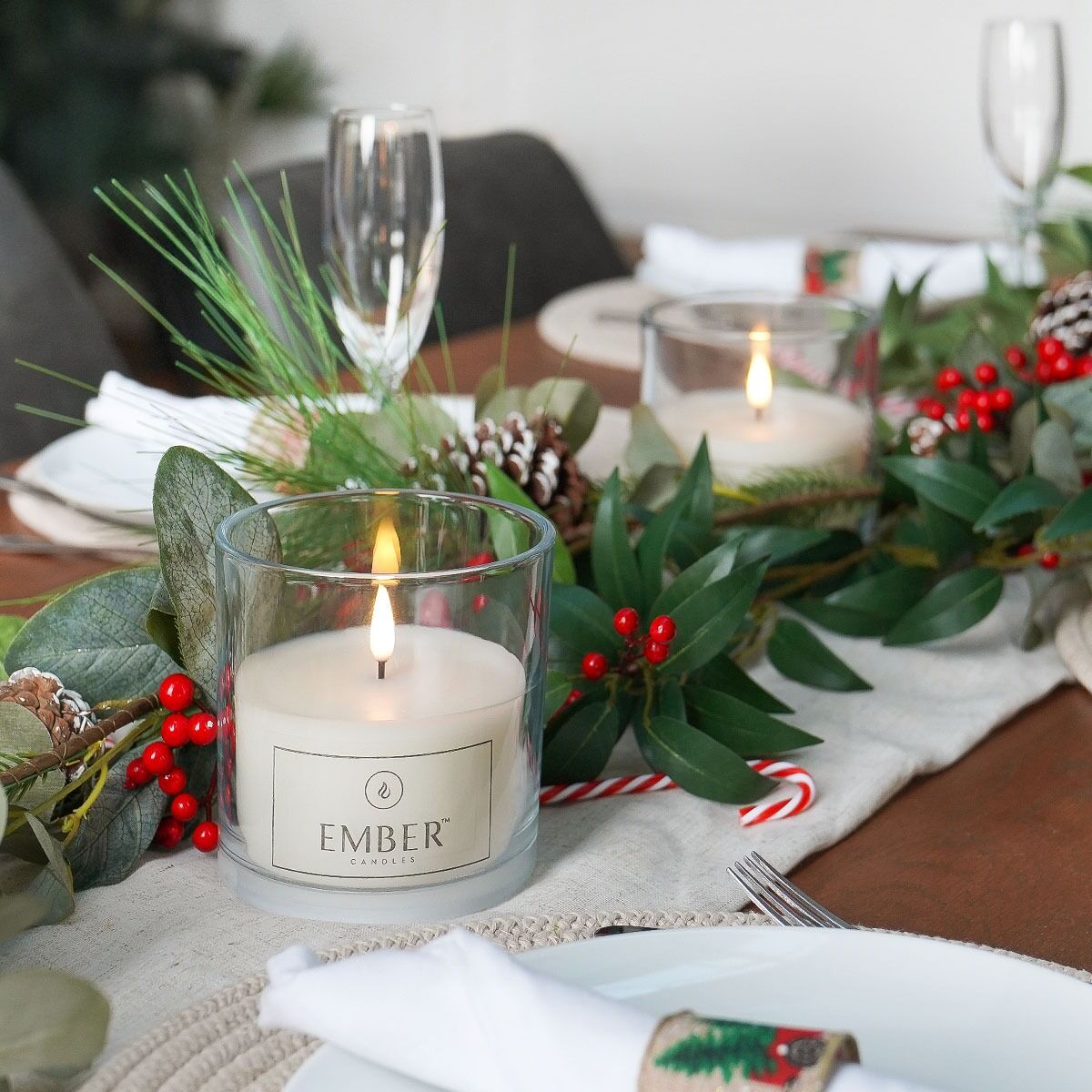 Ember™ Glass Jar LED Candle 12cm image 5