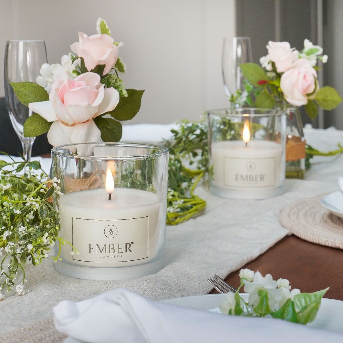 Ember™ Glass Jar LED Candle 12cm image 4