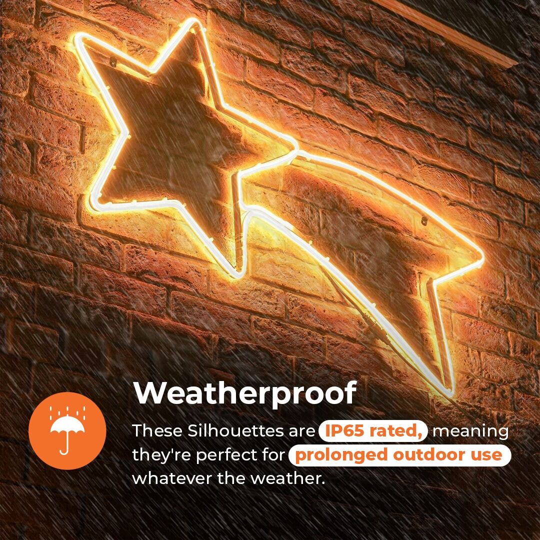 1.2m ConnectPro® Outdoor Green LED Neon Flex Shooting Star Silhouette, Connectable image 4