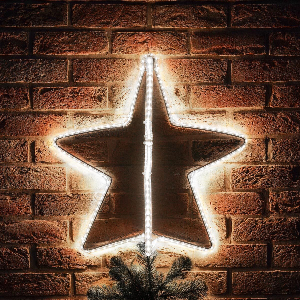 ConnectPro® 55cm White Star Light Outdoor Silhouette image 1