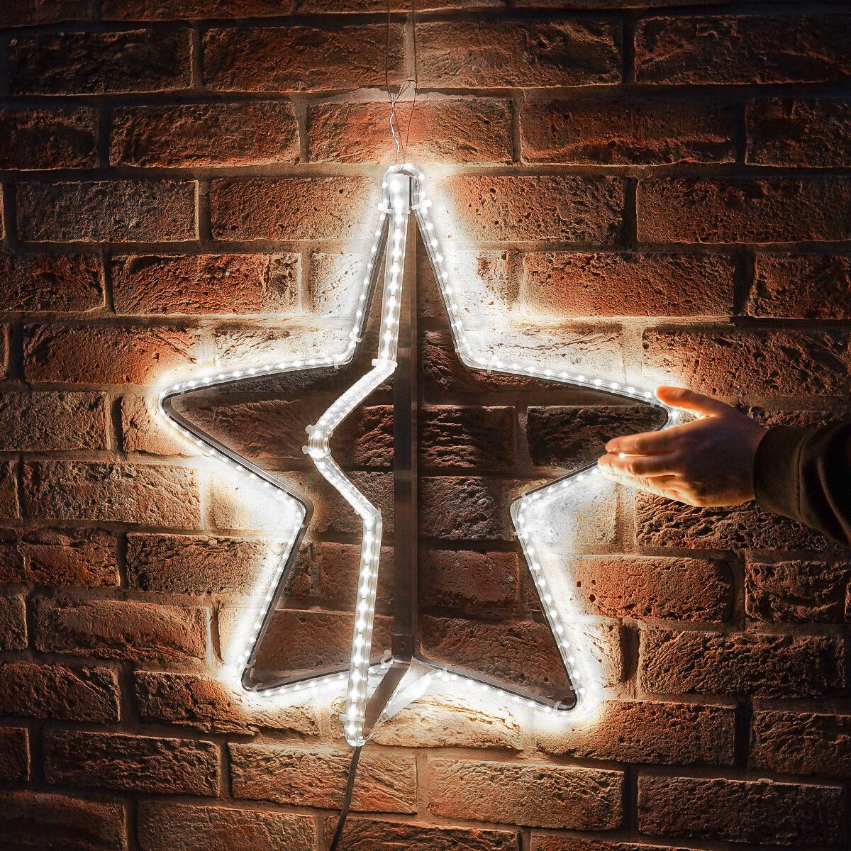 ConnectPro® 55cm White Star Light Outdoor Silhouette image 2