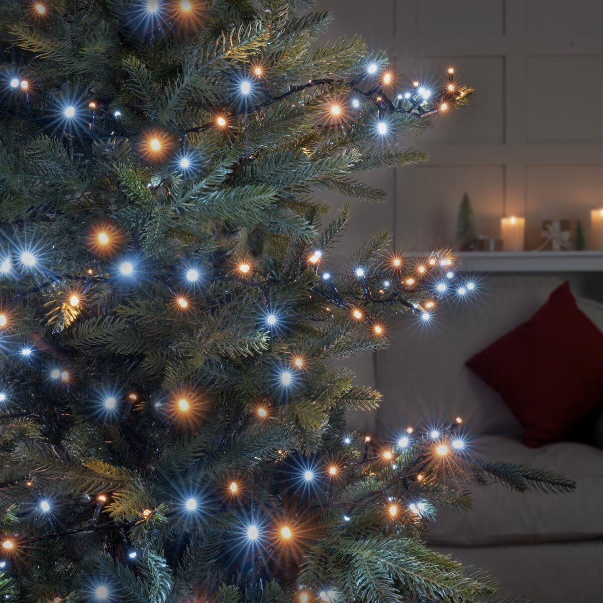 5.17m Outdoor Battery Flickering Effect Fairy Lights, 200 LEDs image 3