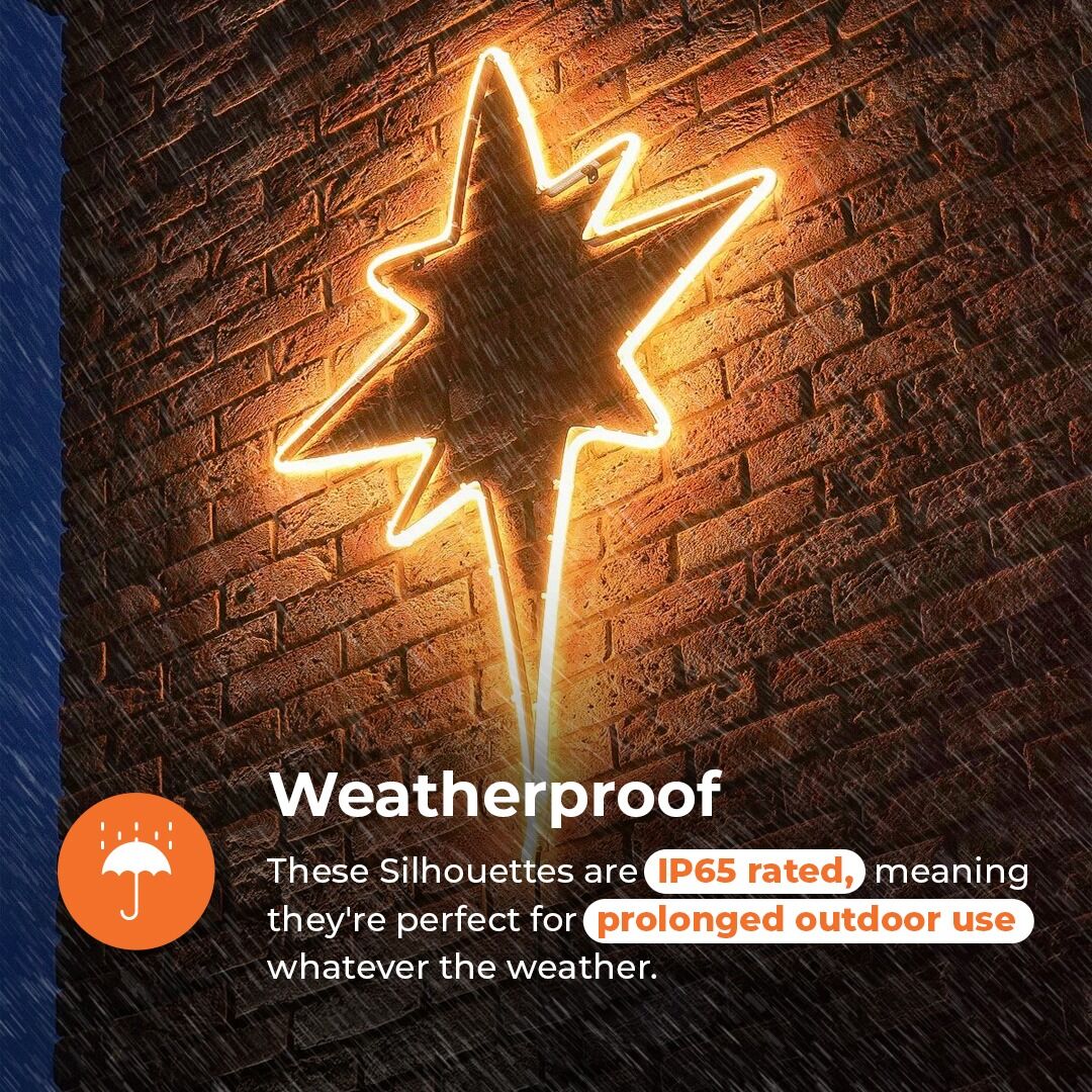 1.2m ConnectPro® Outdoor Pink LED Neon Flex North Star Silhouette, Connectable image 3