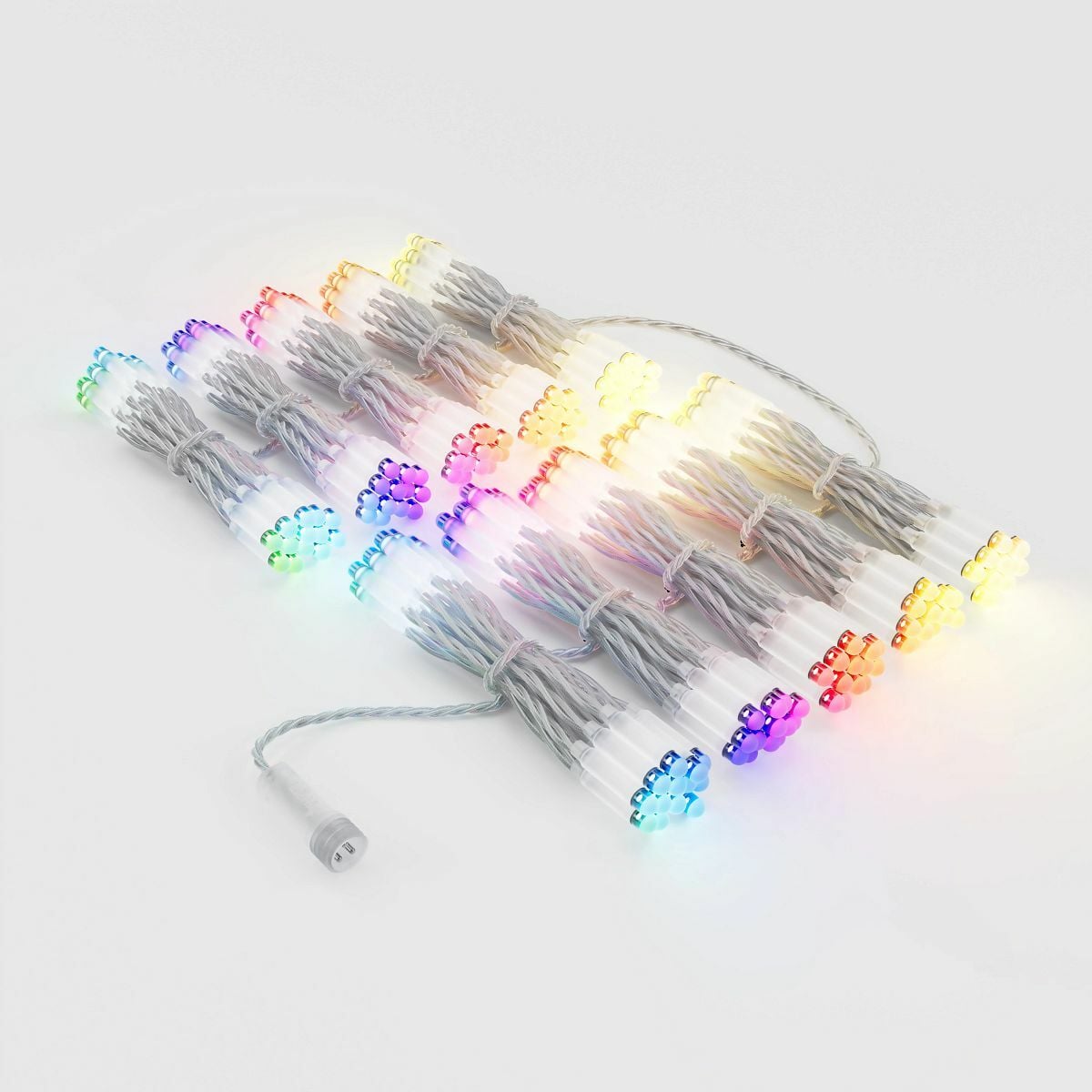 Twinkly Pro 250 RGBW LED 1m x 2m Curtain Lights, Transparent Cable image 1