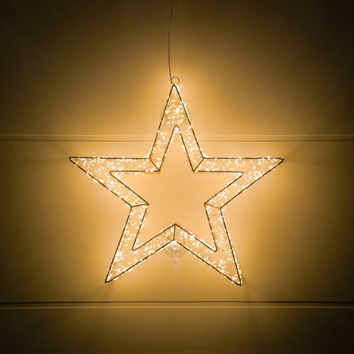 50cm Outdoor Firefly Christmas Star, 1440 LED Galaxy Star, 1440 Warm White LEDs