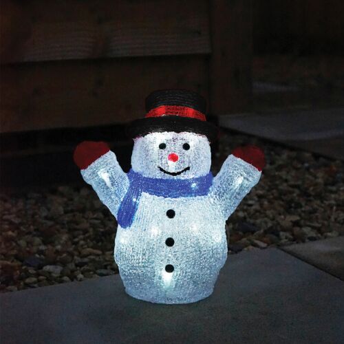 Outdoor Battery Acrylic Snowman Christmas Figure