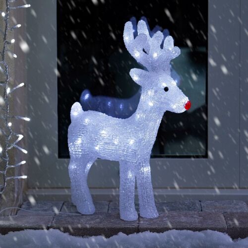 40cm Acrylic Battery Outdoor Light up Reindeer
