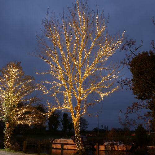 ConnectGo® Outdoor LED String Lights, Connectable, Black Rubber Cable