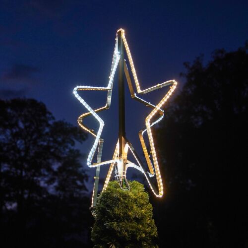 ConnectPro® Outdoor LED Double Colour Christmas Tree Star Topper, Connectable