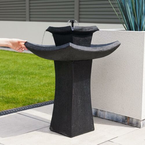 Solar Water Feature Garden Ornament Pagoda 72cm