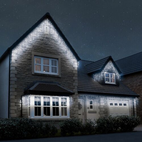 ConnectGo® Icicle Lights, Connectable, Black Cable