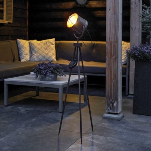 Solar Copper Industrial Tripod Studio LED Light 
