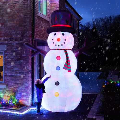 3.6m Outdoor Plush Snowman Inflatable Christmas Figure