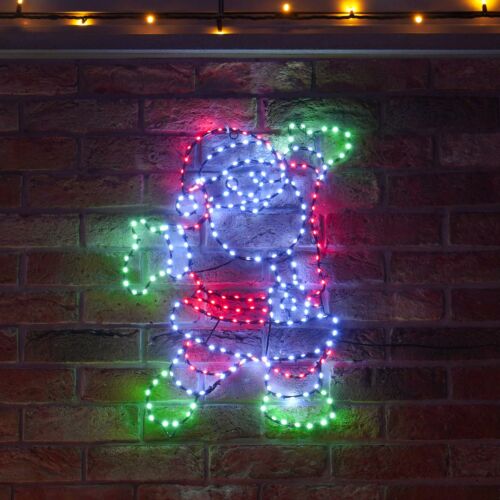 60cm Flexibright Twinkle Santa Outdoor Christmas Silhouette