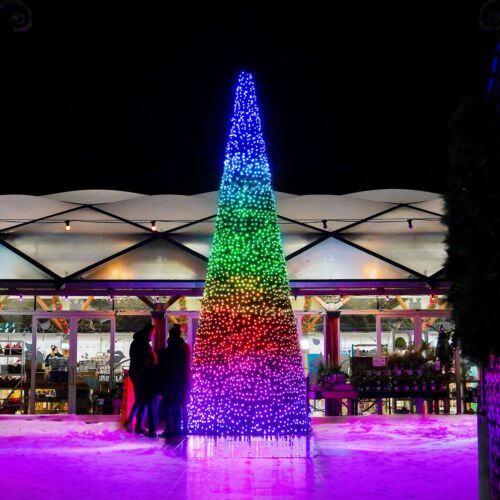 4m Outdoor Commercial Smart App Controlled Twinkly Plus Christmas Cone Tree